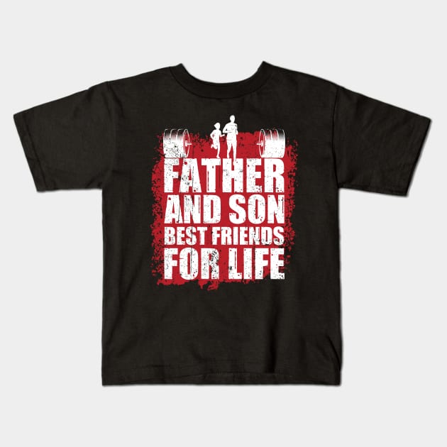 Father and Son Best Friend Kids T-Shirt by Norzeatic